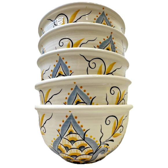 5 Pier 1 Karima 6" Soup / Cereal Bowls Looks New! Excellent Condition No Damage - Picture 1 of 6